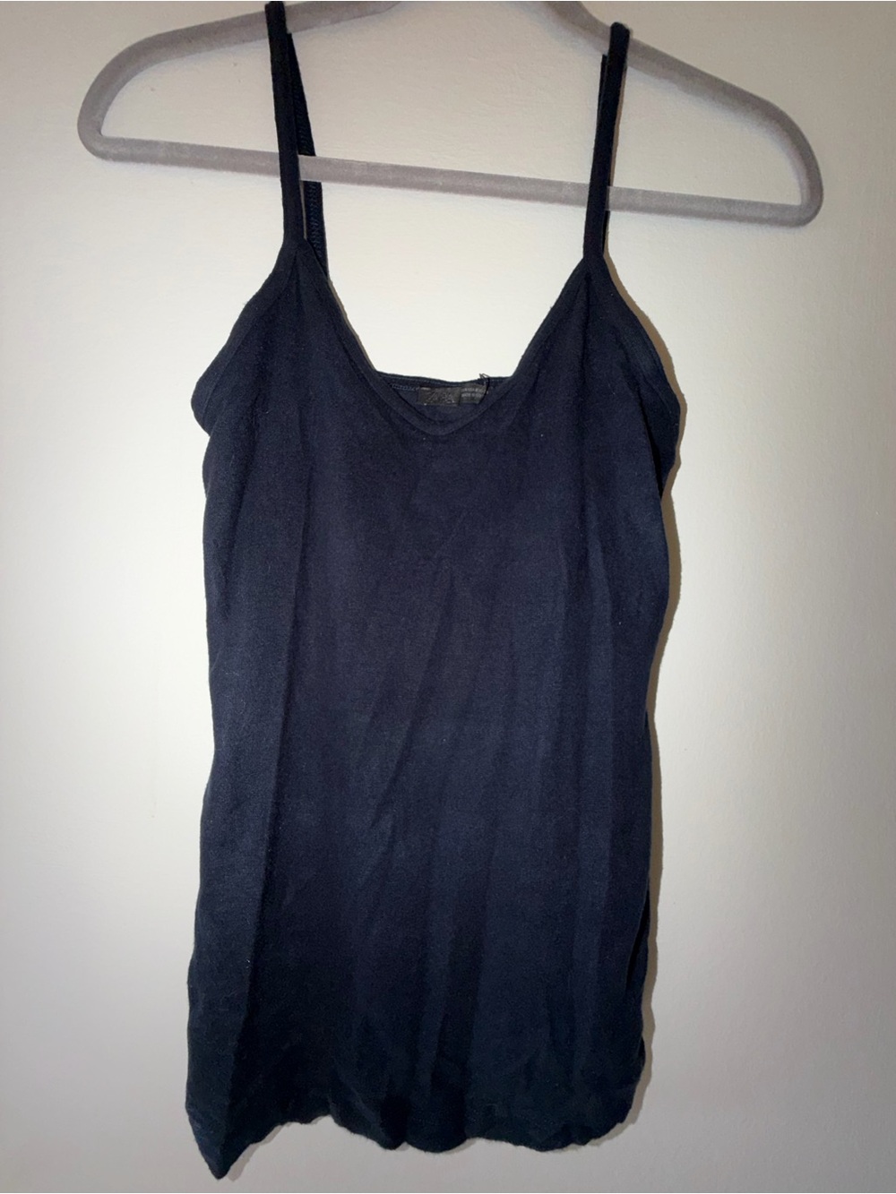 Zara Black Women's Spaghetti Strap Tank Top - Size Medium